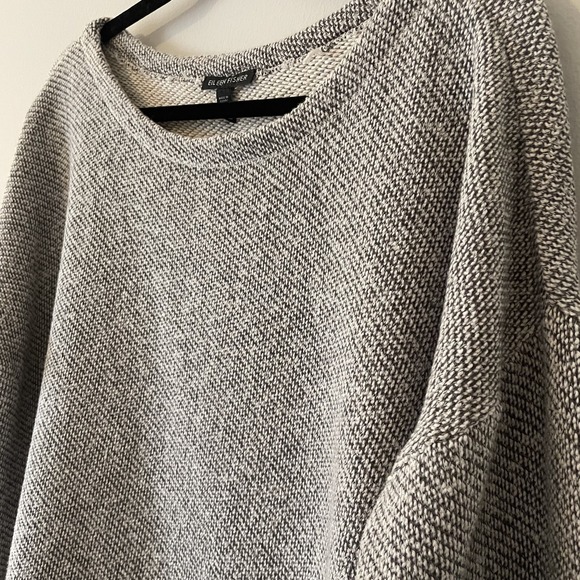 Eileen Fisher Organic Cotton Boxy Knit Long Sleeve Top Size M Capsule Minimalist - Picture 4 of 10